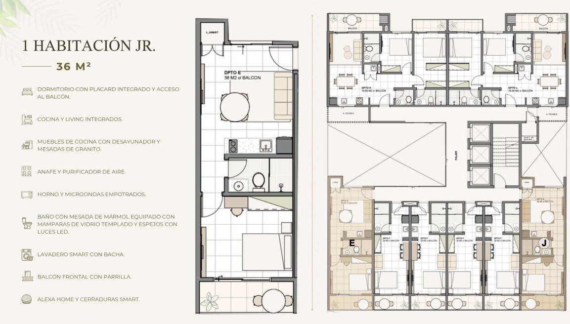 Exclusivo Departamento de 1 Dormitorio en Pozo en el Corazón de Villa Morra: Inversión Inteligente y Estilo de Vida Urbano. — foto 2