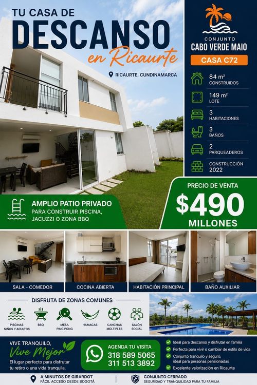 Casa de 3 alcobas en venta en Girardot, Girardot, 84 m² · foto 13 de 13