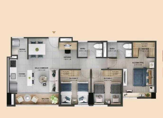 Apartamento en venta en La Aldea, La Estrella · foto 16 de 19