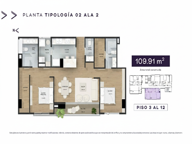 Apartamento de 1 alcoba en venta en Villa Carlota, Medellín, 69 m² · foto 15 de 24