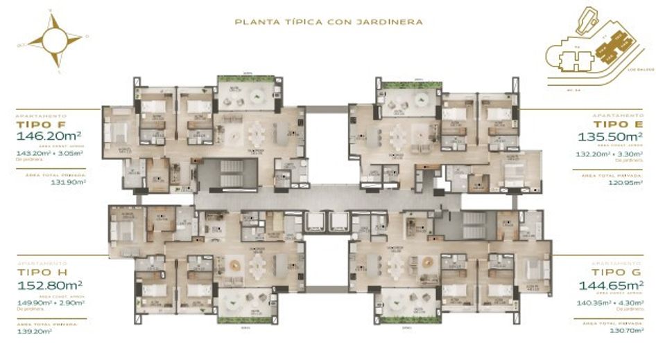Apartamento de 3 alcobas en venta en Los Balsos, Medellín, 132 m² · foto 12 de 13