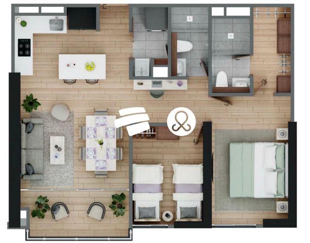 Apartamento de 2 alcobas en venta en Mugá, Envigado, 67 m² · foto 3 de 12