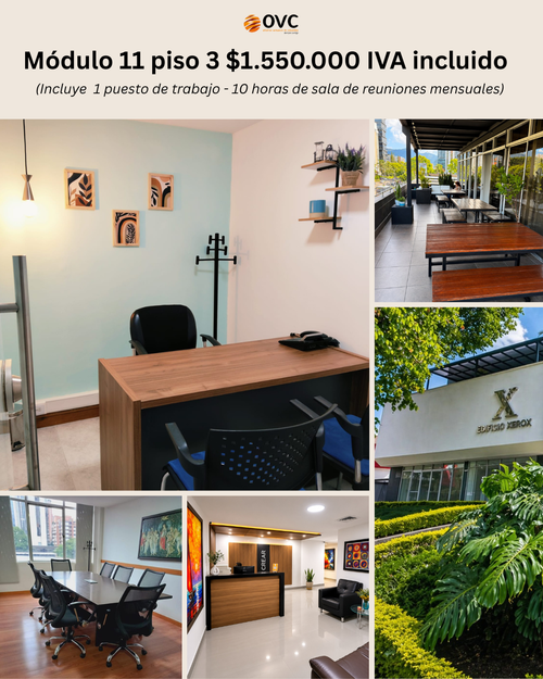 Oficina en arriendo en La Aguacatala, Medellín, 12 m² · foto 2 de 6