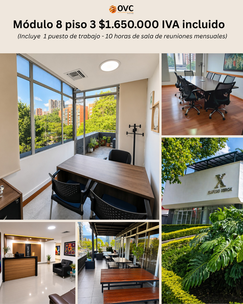 Oficina en arriendo en La Aguacatala, Medellín, 12 m² · foto 5 de 6