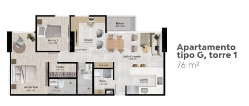 Apartamento de 2 alcobas en venta en La Chinca, La Estrella, 76 m² · foto 19 de 19