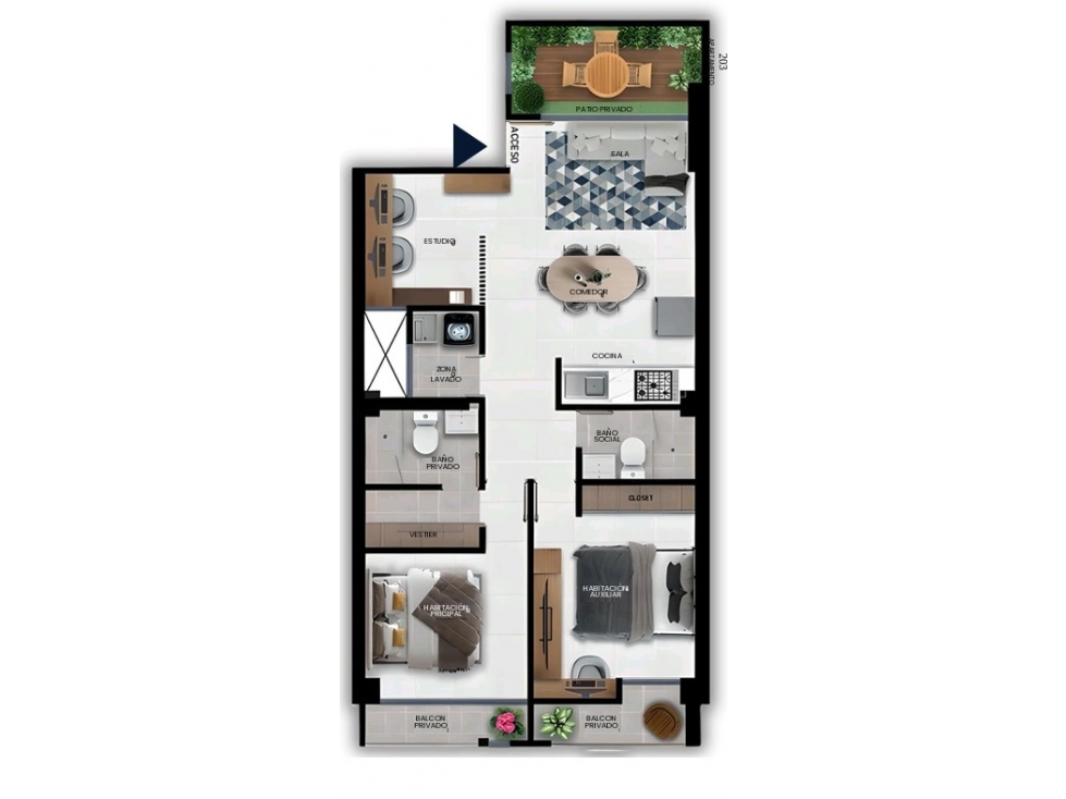 Apartamento en venta en Barrios Unidos, Bogotá · foto 4 de 6