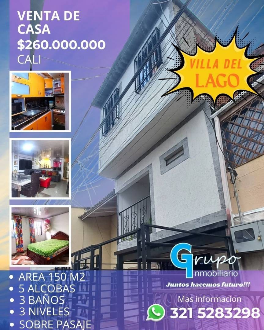 Casa de 5 habitaciones en venta en Villa del Lago, Cali — imagen 1 de 20