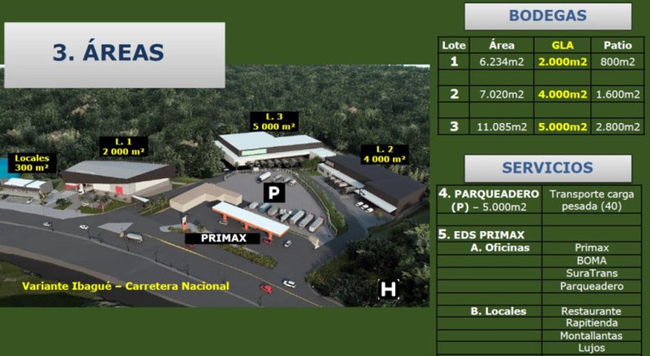 Bodega en arriendo en Prados Del Norte Et. Ii, Ibagué, 4000 m² · foto 2 de 6