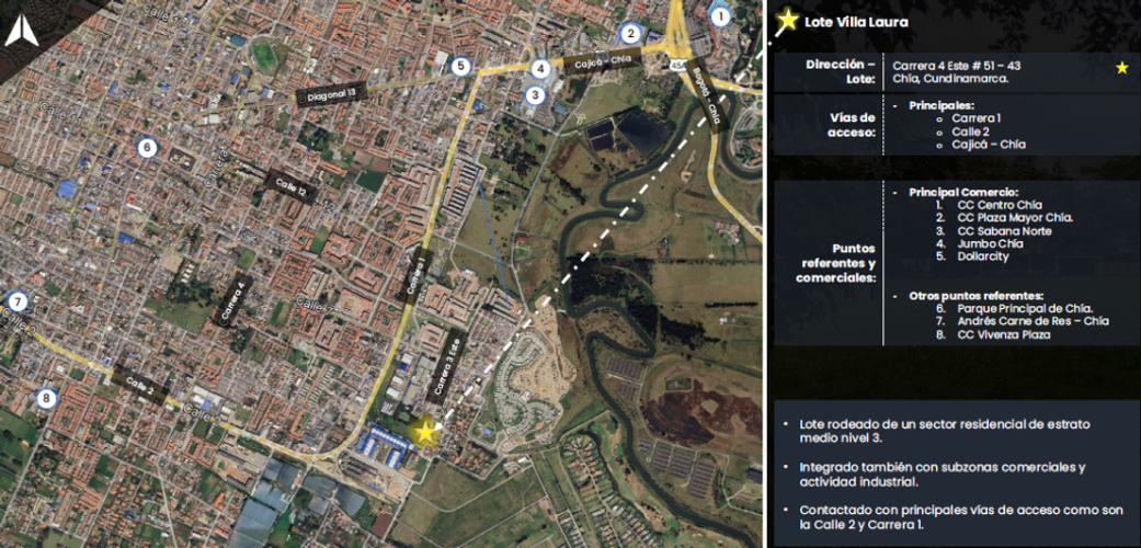 Lote en venta en Samaria, Chía, 3609 m² · foto 6 de 9