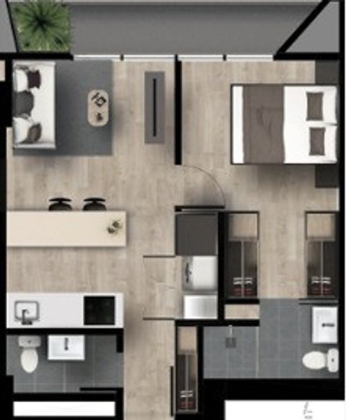 Apartaestudio en venta en Estoril, Bogotá, 43 m² · foto 21 de 21