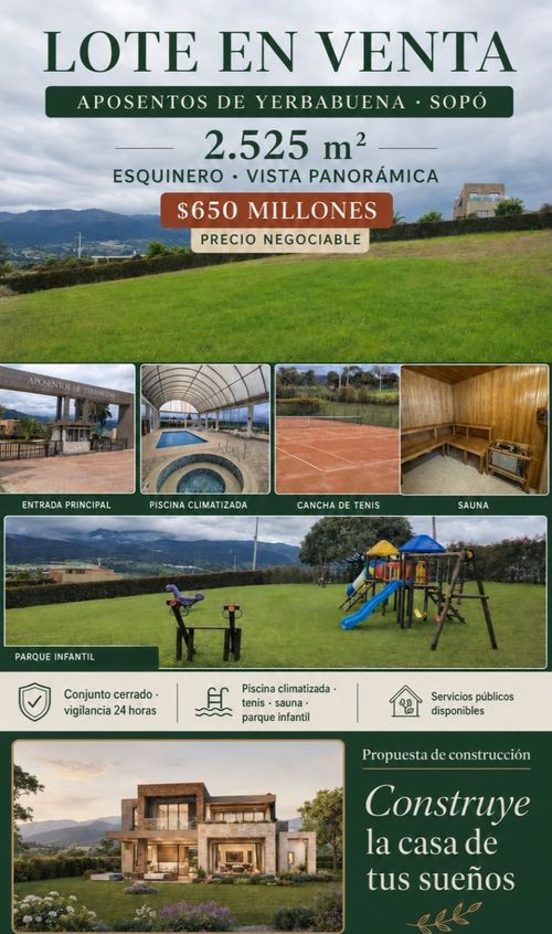 Lote en venta en Aposentos Parte Alta, Sopó, 2525 m² · foto 10 de 10