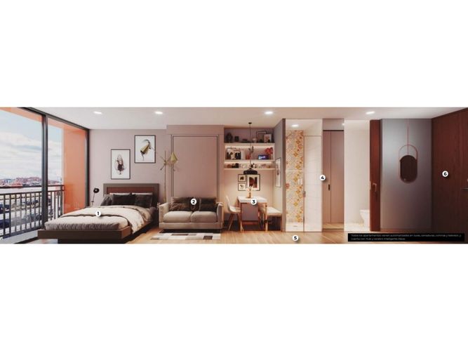 Apartaestudio en venta en Chico, Bogotá, 26 m² · foto 2 de 14