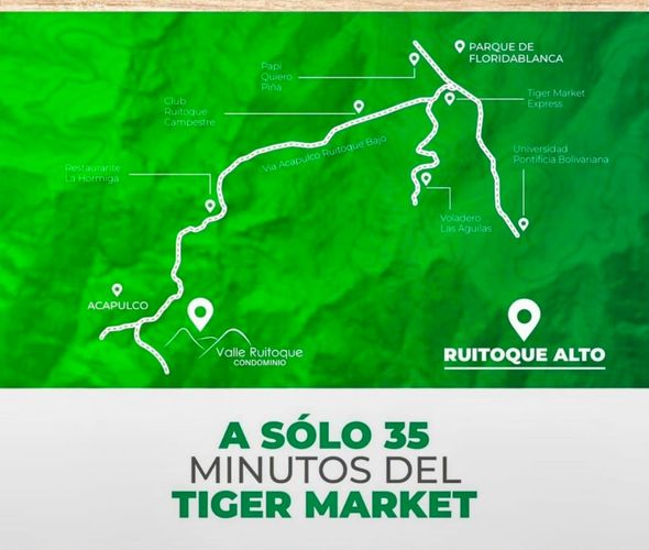 Lote en venta en Ruitoque Condominio, Piedecuesta, 950 m² · foto 5 de 6