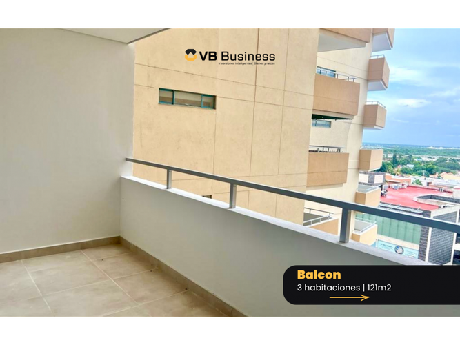 Apartamento de 3 alcobas en venta en Villa Campestre, Barranquilla, 121 m² · foto 3 de 5
