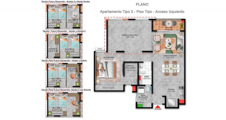 Apartamento de 3 alcobas en venta en Parque Natura, Jamundí, 63 m² · foto 6 de 23