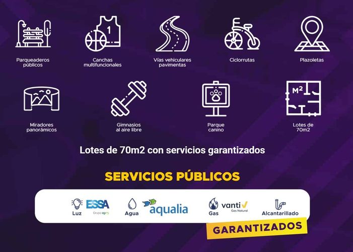 Lote en venta en Carrizal, Girón, 70 m² · foto 4 de 5