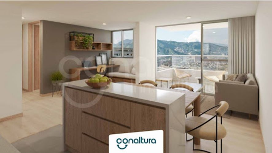 Apartamento de 2 alcobas en venta en Las Flores, Sabaneta, 63 m² · foto 2 de 12