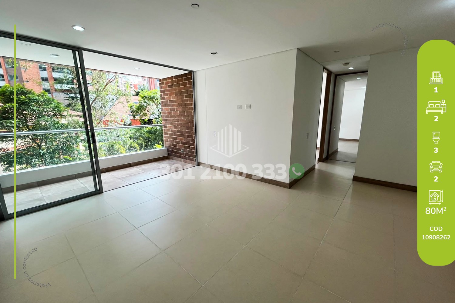 Apartment for rent in Loma del Esmeraldal, Envigado