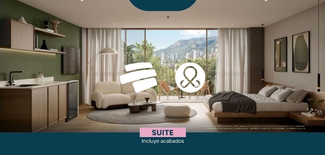 Apartamento de 1 alcoba en venta en Santa María De Los Ángeles, Medellín, 25 m² · foto 2 de 5