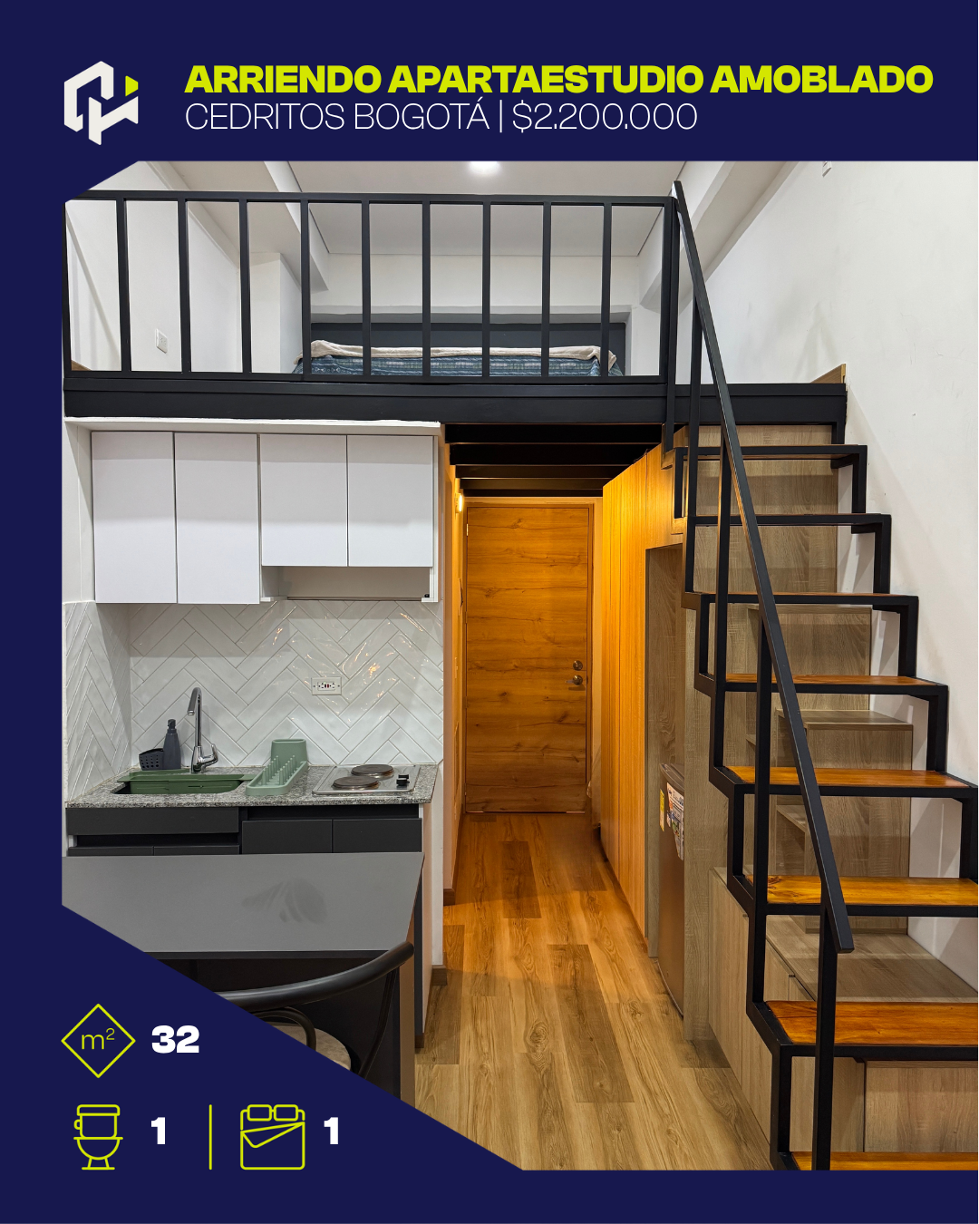 Apartaestudio en Arriendo en Cedritos, Bogotá