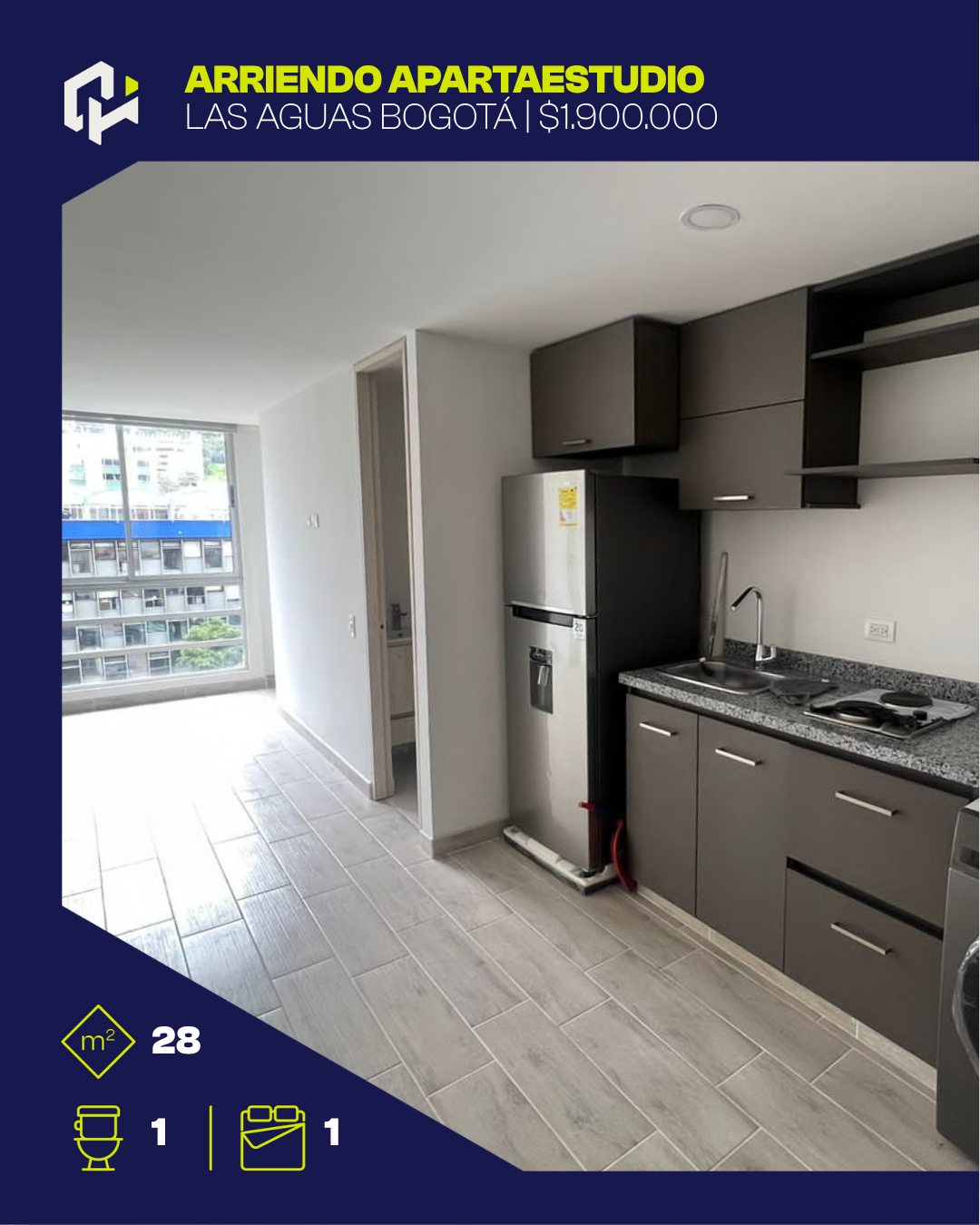 Apartaestudio en Arriendo en La aguada, Bogotá