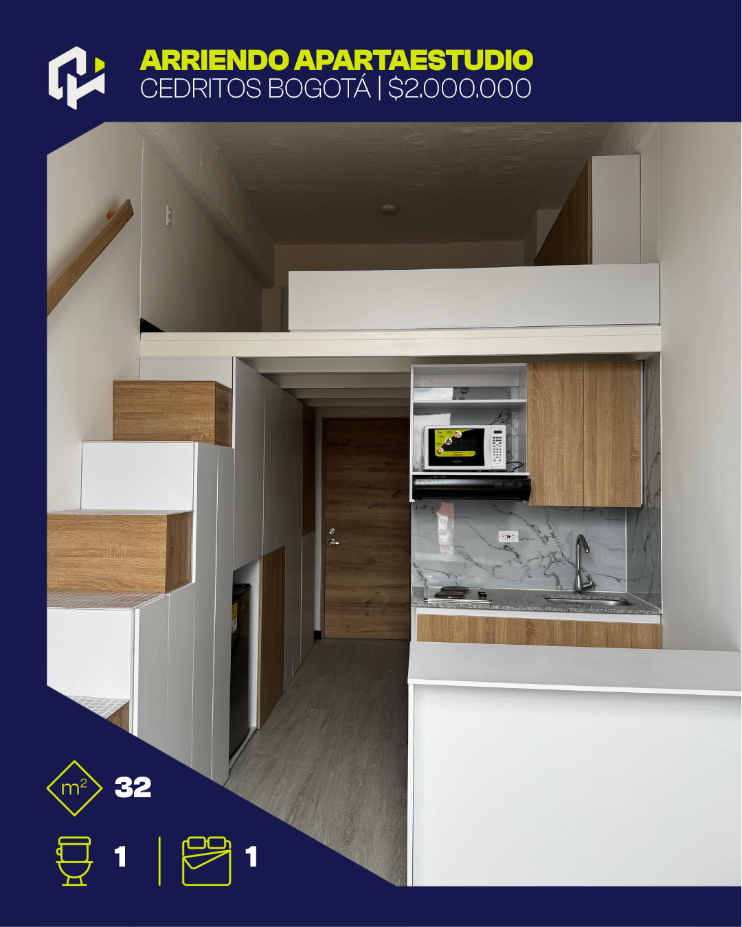 Apartaestudio en Arriendo en Cedritos, Bogotá