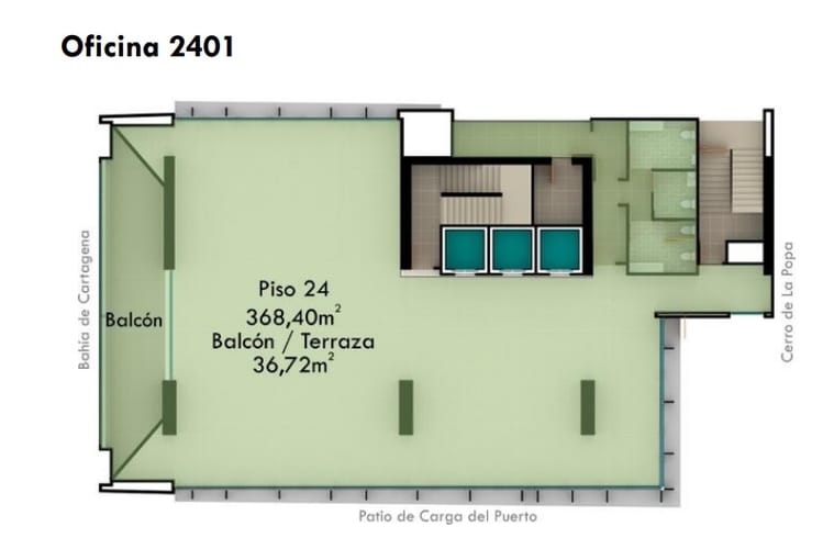 Oficina en arriendo en Manga, Cartagena, 405 m² · foto 14 de 14