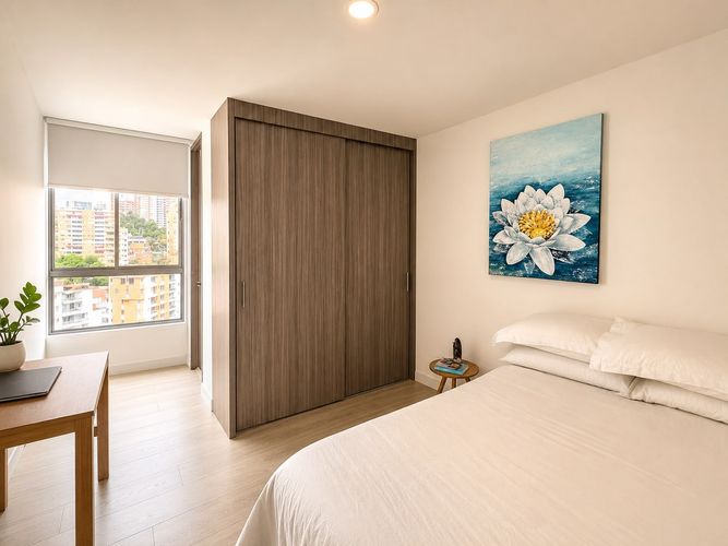 Apartamento de 2 alcobas en arriendo en Cumbres, Envigado, 90 m² · foto 4 de 5