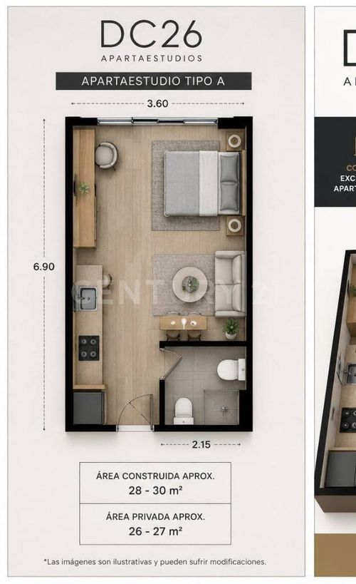 Apartaestudio en venta en Santa Cecilia, Bogotá, 29 m² · foto 2 de 3