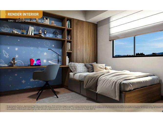 Apartamento de 2 alcobas en venta en Barro Blanco, Rionegro, 65 m² · foto 3 de 8