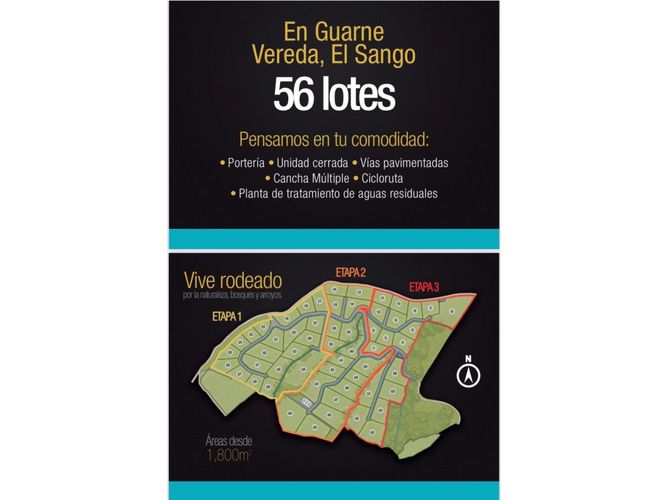 Lote en venta en Monta�Ez, Guarne, 3800 m² · foto 5 de 5