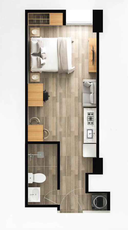 Apartamento de 1 alcoba en venta en Sears, Bogotá, 38 m² · foto 4 de 7