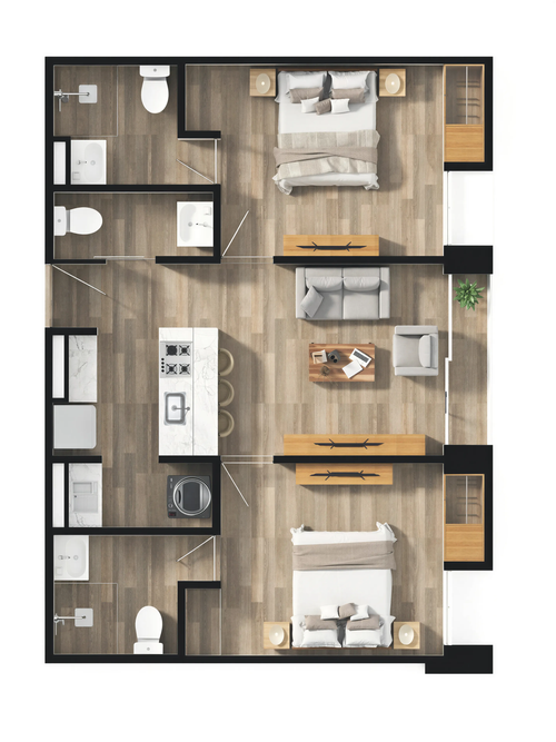 Apartamento de 1 alcoba en venta en Sears, Bogotá, 38 m² · foto 6 de 7