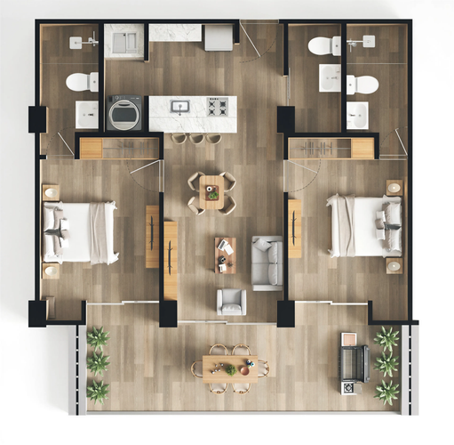 Apartamento de 1 alcoba en venta en Sears, Bogotá, 38 m² · foto 3 de 7