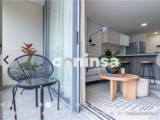 Apartaestudio en venta en El Poblado, Medellín, 51 m² · foto 3 de 7