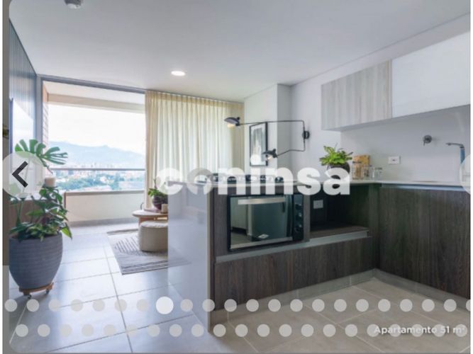 Apartaestudio en venta en El Poblado, Medellín, 51 m² · foto 6 de 7