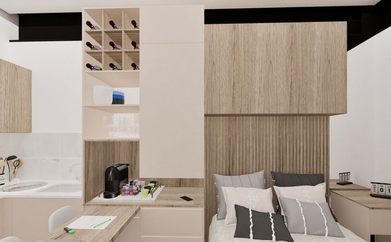 Apartaestudio en venta en Chico Norte, Bogotá, 16 m² · foto 6 de 9