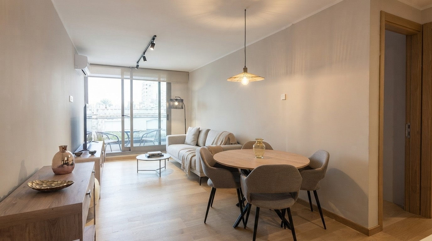 PUNTA CARRETAS – APARTAMENTO EN ALQUILER DE 1 DORMITORIO CON TERRAZA - TOTALMENTE AMUEBLADO - A ESTRENAR
