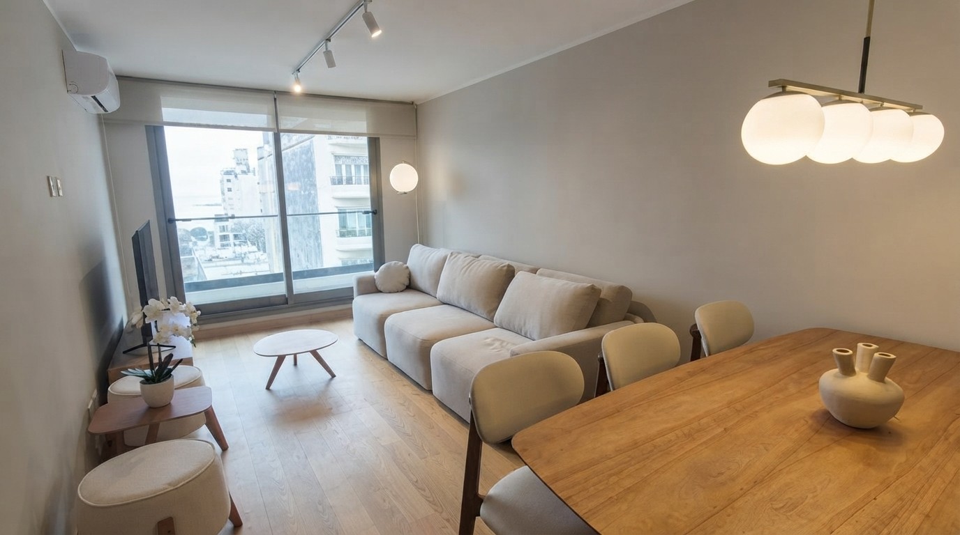PUNTA CARRETAS – APARTAMENTO EN ALQUILER DE 1 DORMITORIO CON GRAN TERRAZA de 30 M2 CON GARAJE - TOTALMENTE EQUIPADO!!