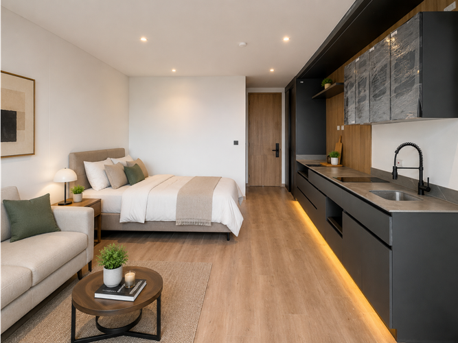 Apartaestudio en venta en Chico Norte, Bogotá, 31 m² · foto 3 de 16