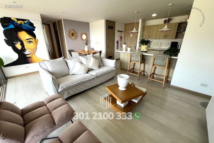 Apartamento de 2 alcobas en arriendo en Loma Del Esmeraldal, Envigado, 80 m² · foto 3 de 24