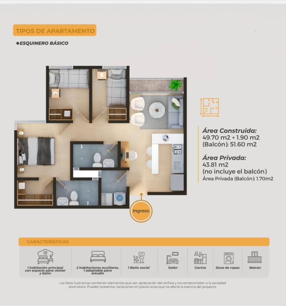 Apartamento en venta en Condina, Dosquebradas · foto 4 de 4