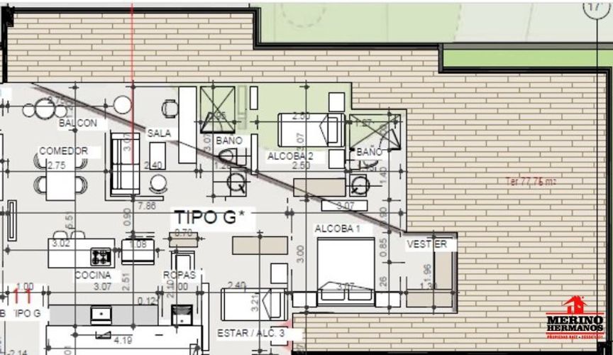 Apartamento de 3 alcobas en venta en San Nicolas, La Ceja, 80 m² · foto 8 de 11