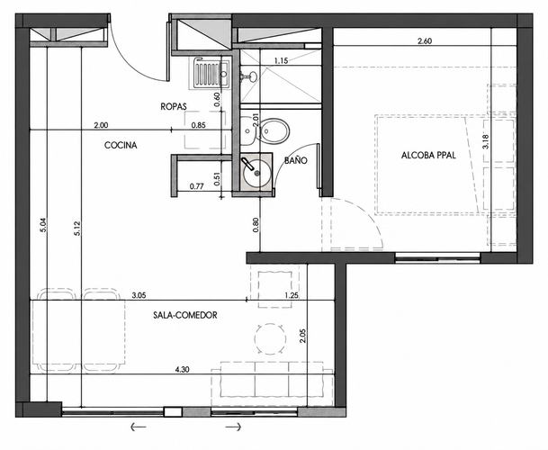 Apartamento en venta en Ciudad Salitre, Bogotá · foto 15 de 16