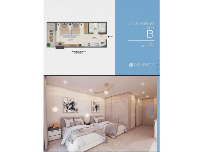 Apartaestudio en venta en Pozos Colorados, Santa Marta, 39 m² · foto 10 de 10