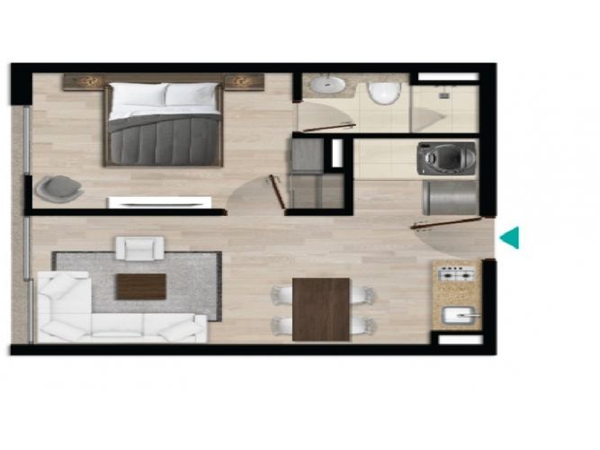 Apartaestudio en venta en Niza, Bogotá, 30 m² · foto 10 de 16