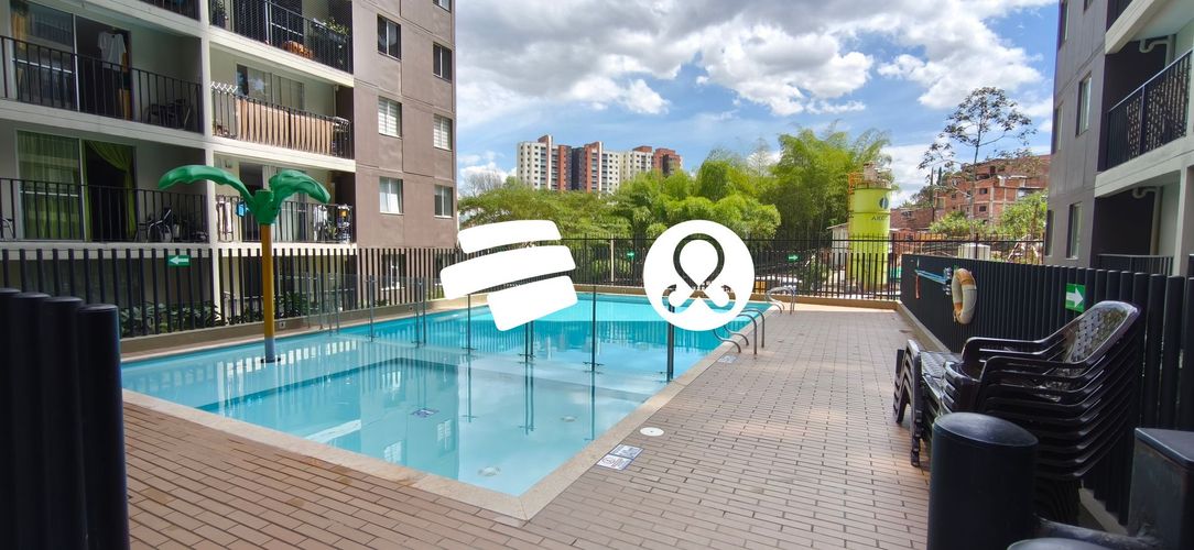 Apartamento de 2 alcobas en venta en Las Lomitas, Sabaneta, 55 m² · foto 20 de 21
