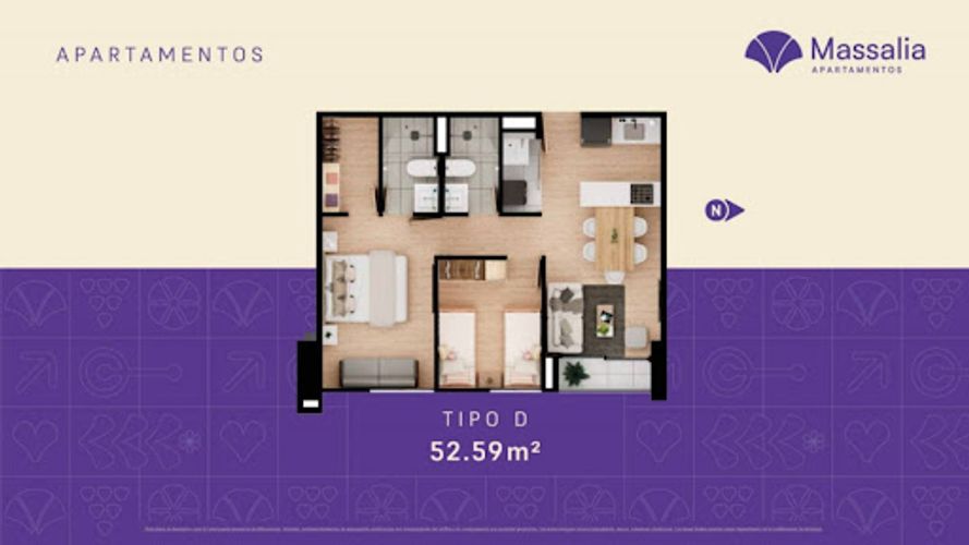 Apartamento de 2 alcobas en venta en Progreso, Medellín, 52 m² · foto 5 de 12