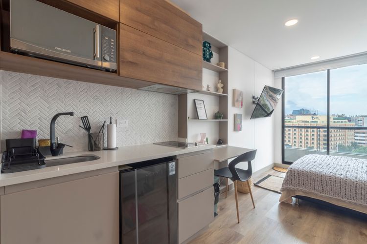 Apartamento de 1 alcoba en venta en Chico Norte, Bogotá, 26 m² · foto 2 de 20