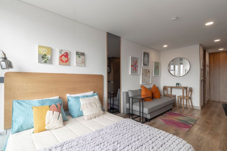 Apartamento de 1 alcoba en venta en Chico Norte, Bogotá, 26 m² · foto 9 de 20